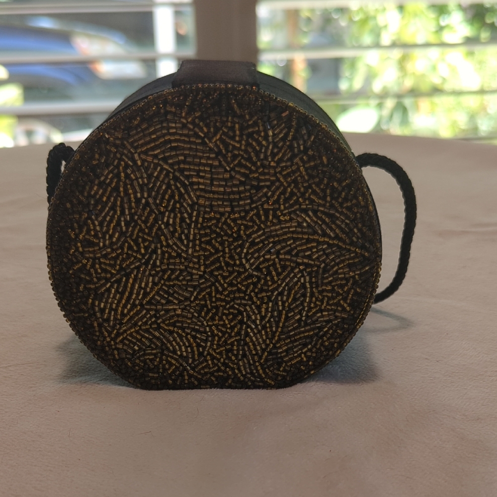 Oscar DE La Renta Beaded Pill Box Purse